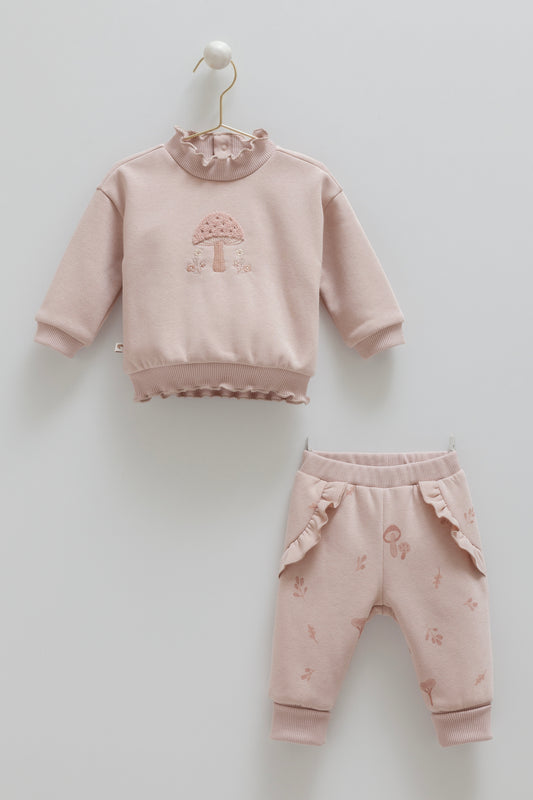 طقم قطن مبطن ١-١٢ شهر🍄منك