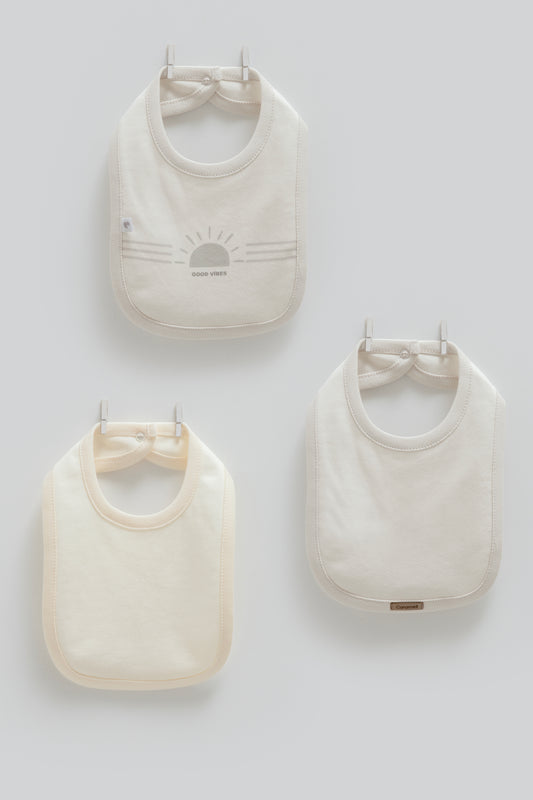 طقم مريلة ٣ قطع قطن ١٠٠٪‏ 🔅رمادي