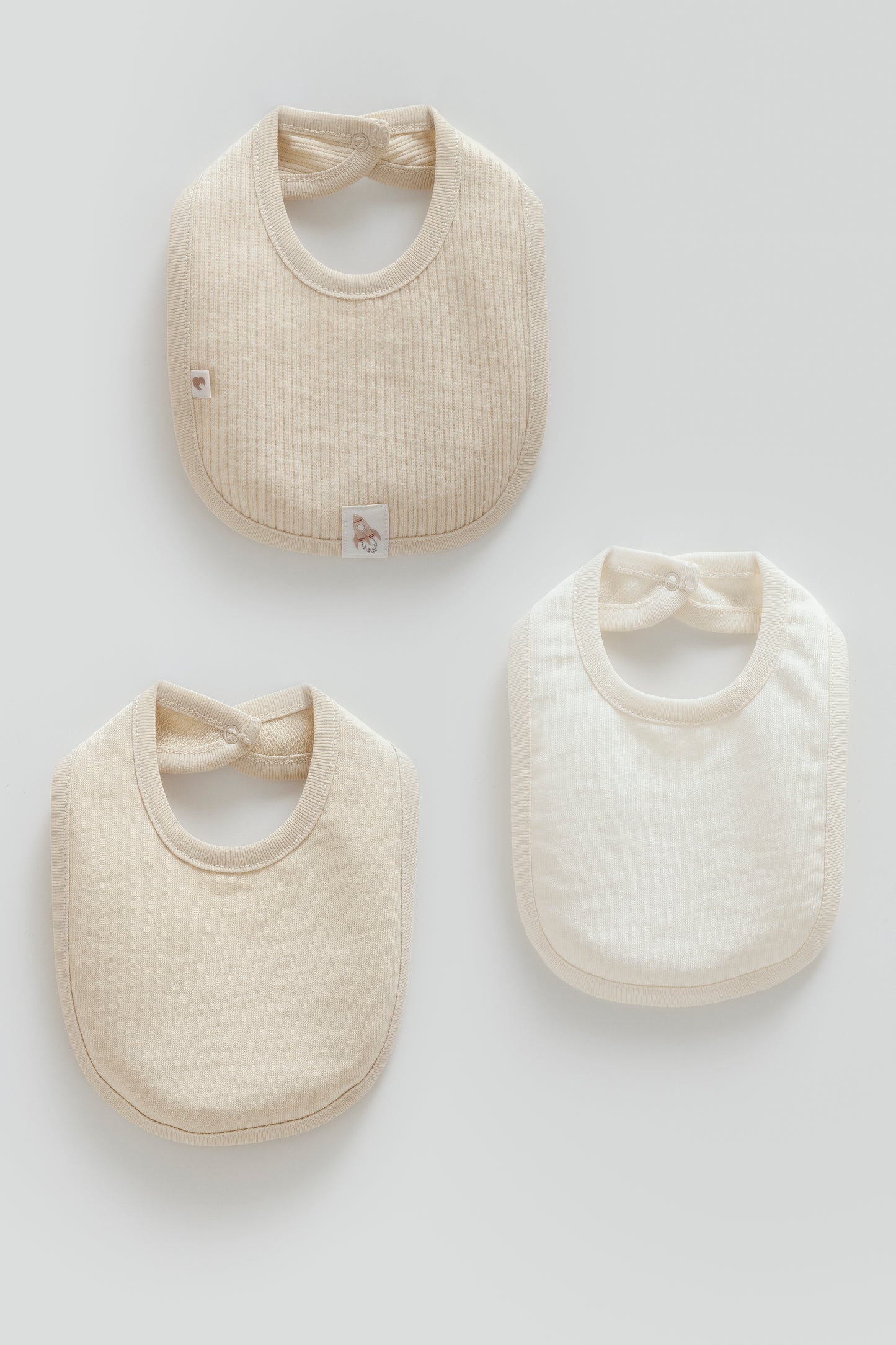 طقم مريلة ٣ قطع قطن ١٠٠٪‏ بيج