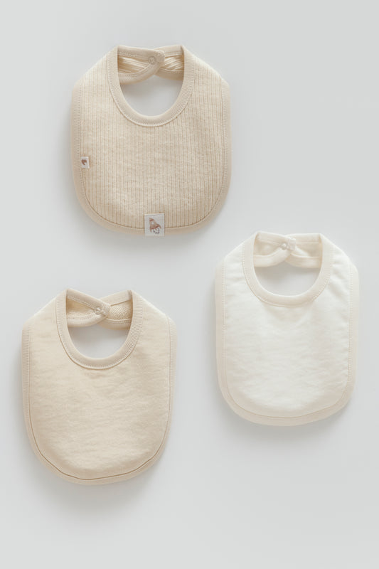 طقم مريلة ٣ قطع قطن ١٠٠٪‏ بيج