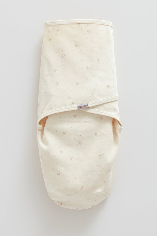 🍼 لفة مواليد قطنية – لون ايفوري🤍