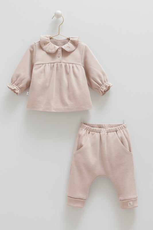 طقم قطعتين بيج ٣-١٨ شهر🌸