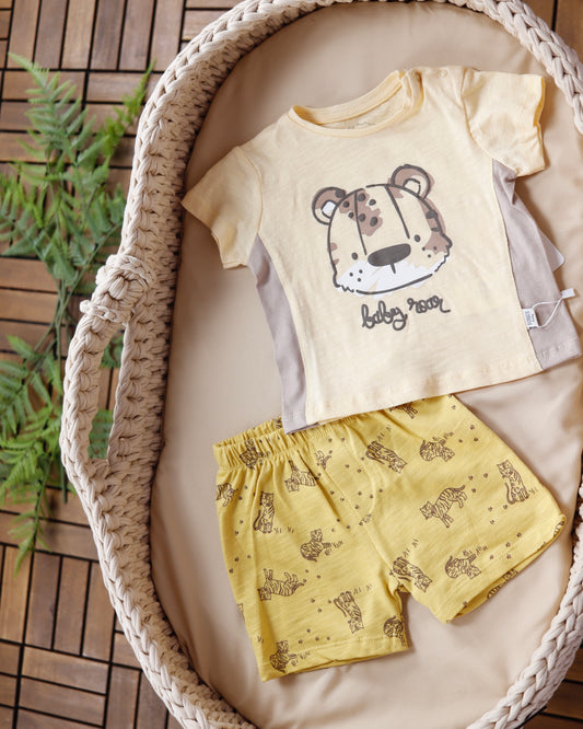 طقم شورت قطني قطعتين🦁