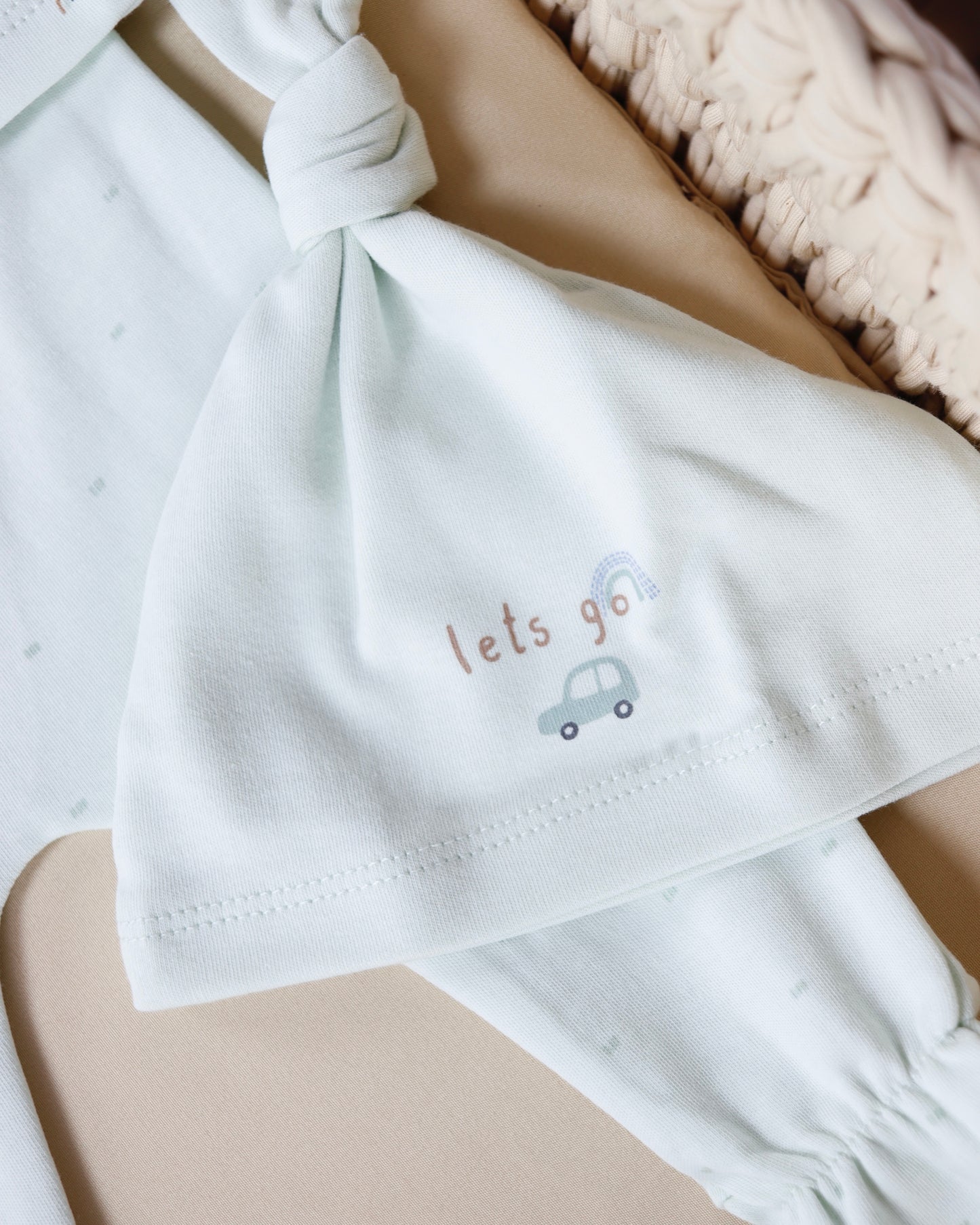 بجامة ٣ قطع قطن ١٠٠٪‏ أخضر ١-١٢ شهر