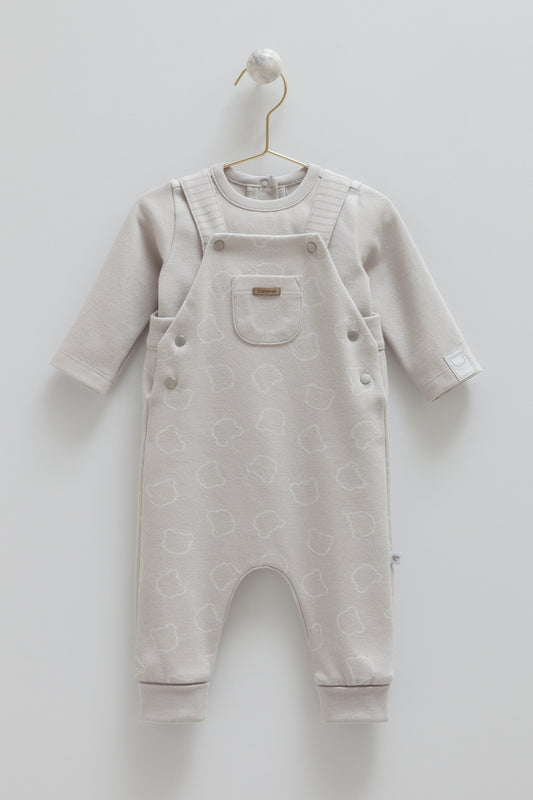 طقم أفرهول قطن ١٠٠٪‏ رمادي🩶