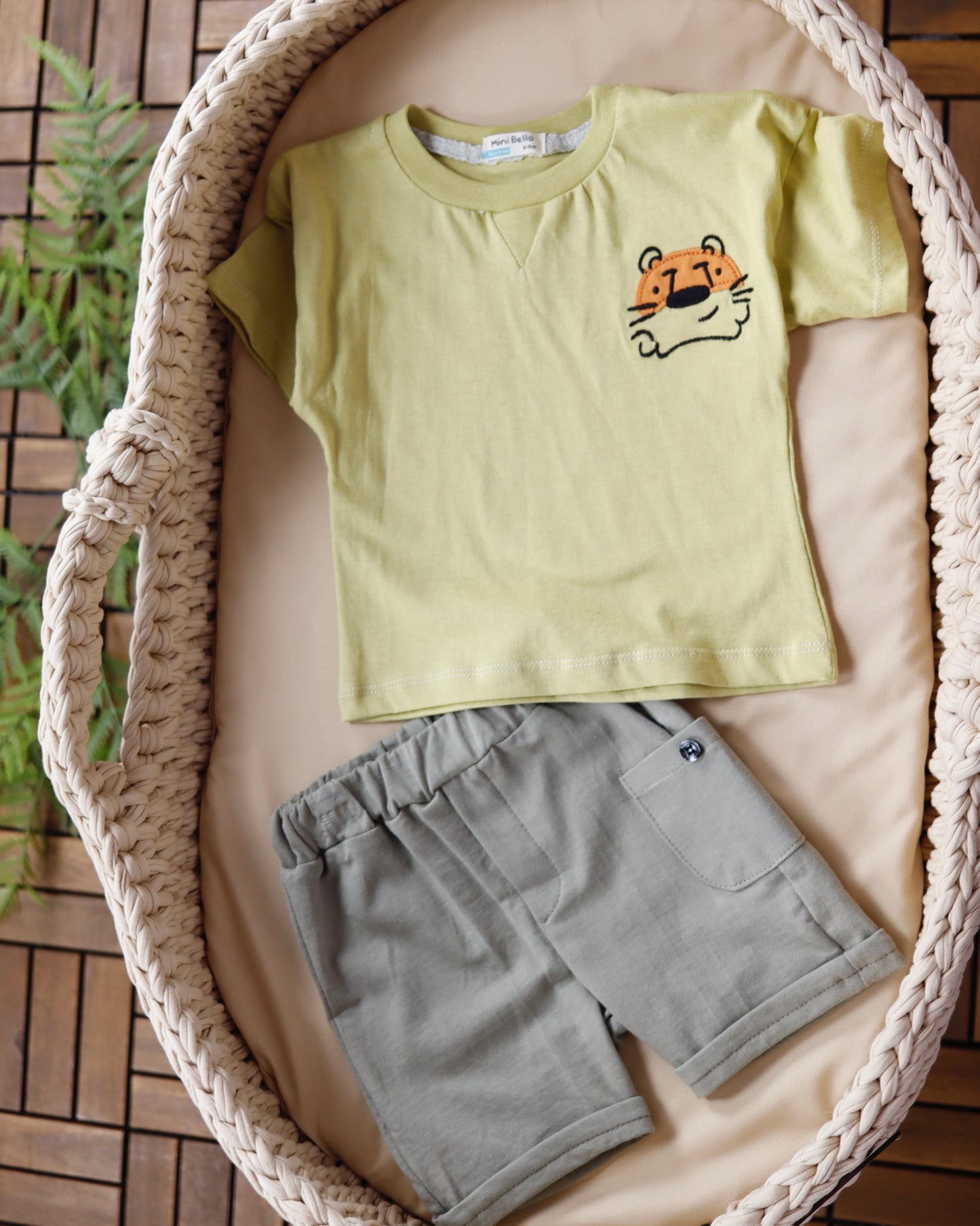 طقم شورت قطني قطعتين🦁