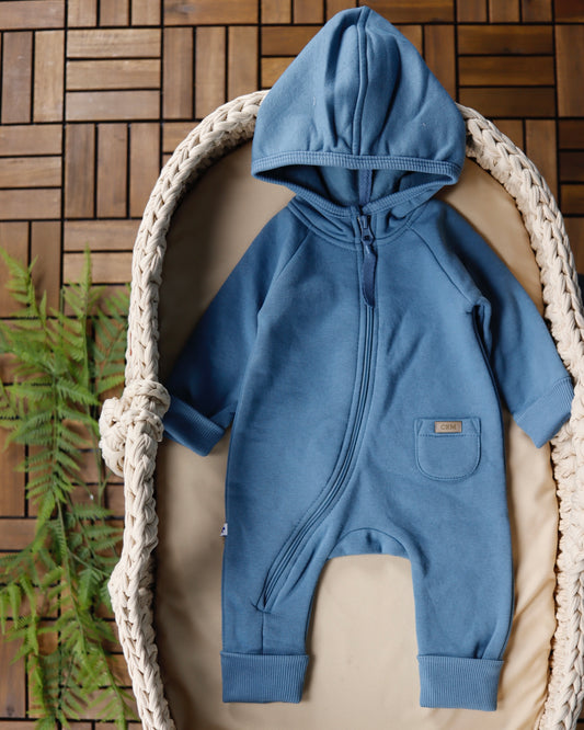 أفرهول بيبي قطن مبطن - لون ازرق🤍