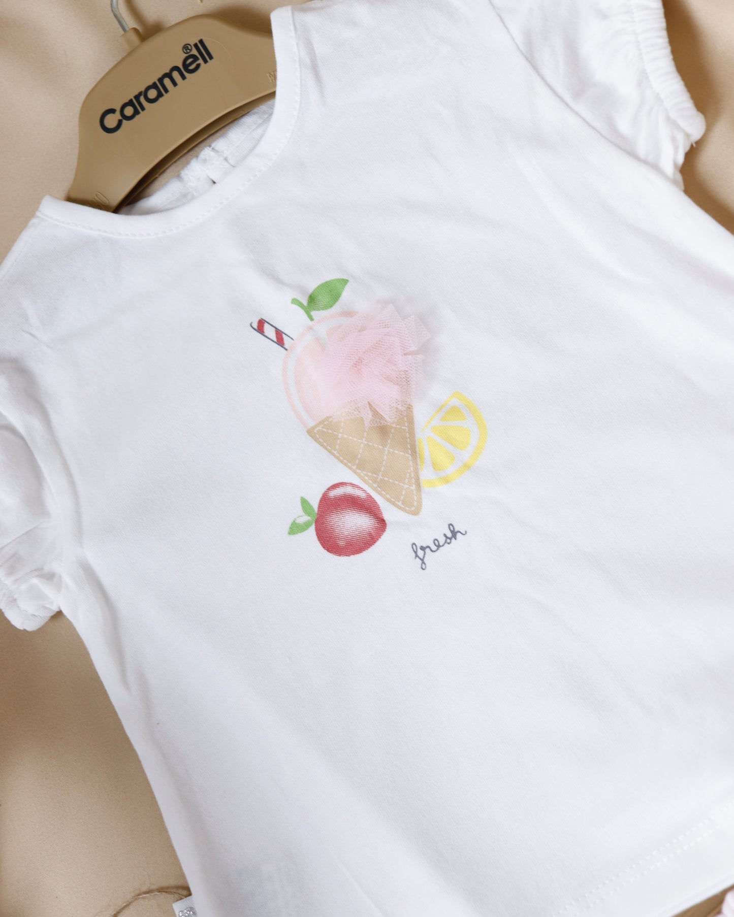 طقم صيفي قطن١٠٠٪‏ زهري ٣-١٨ شهر