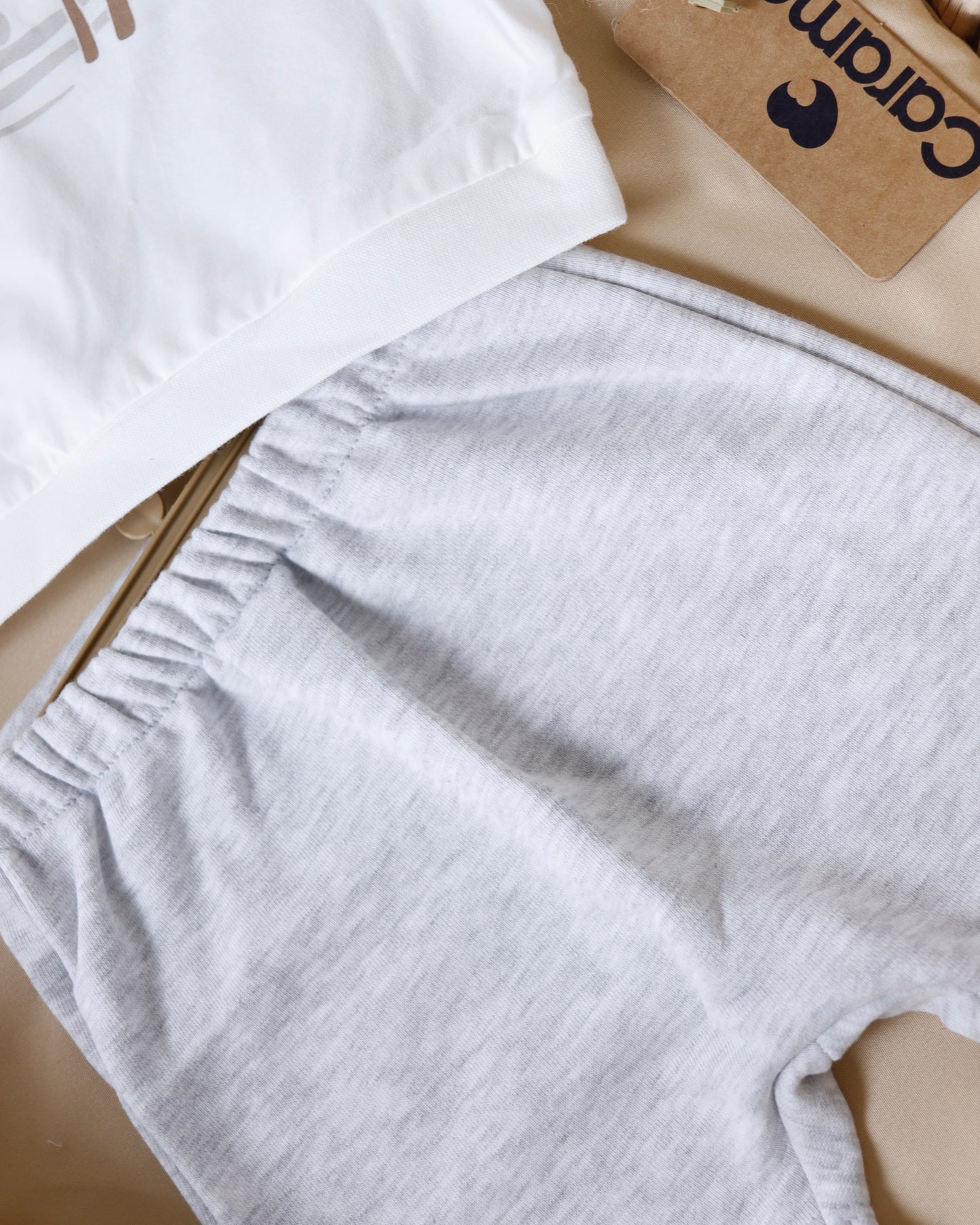 طقم صيفي قطن١٠٠٪‏ رمادي ٣-١٨ شهر