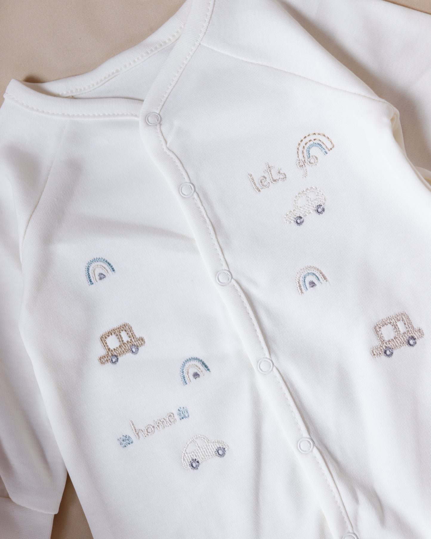 طقم أفرهول مع طاقية قطن ١٠٠٪‏🪡 ايفوري