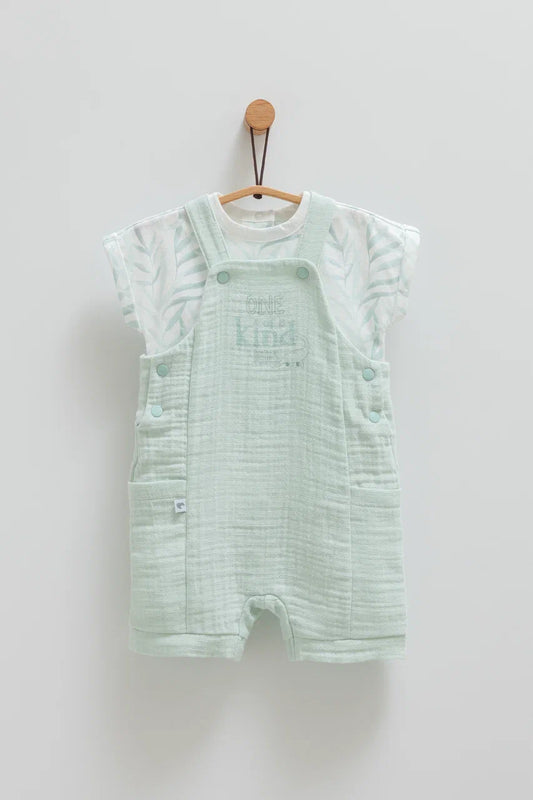 طقم أفرهول صيفي خفيف قطن ١٠٠٪‏ اخضر