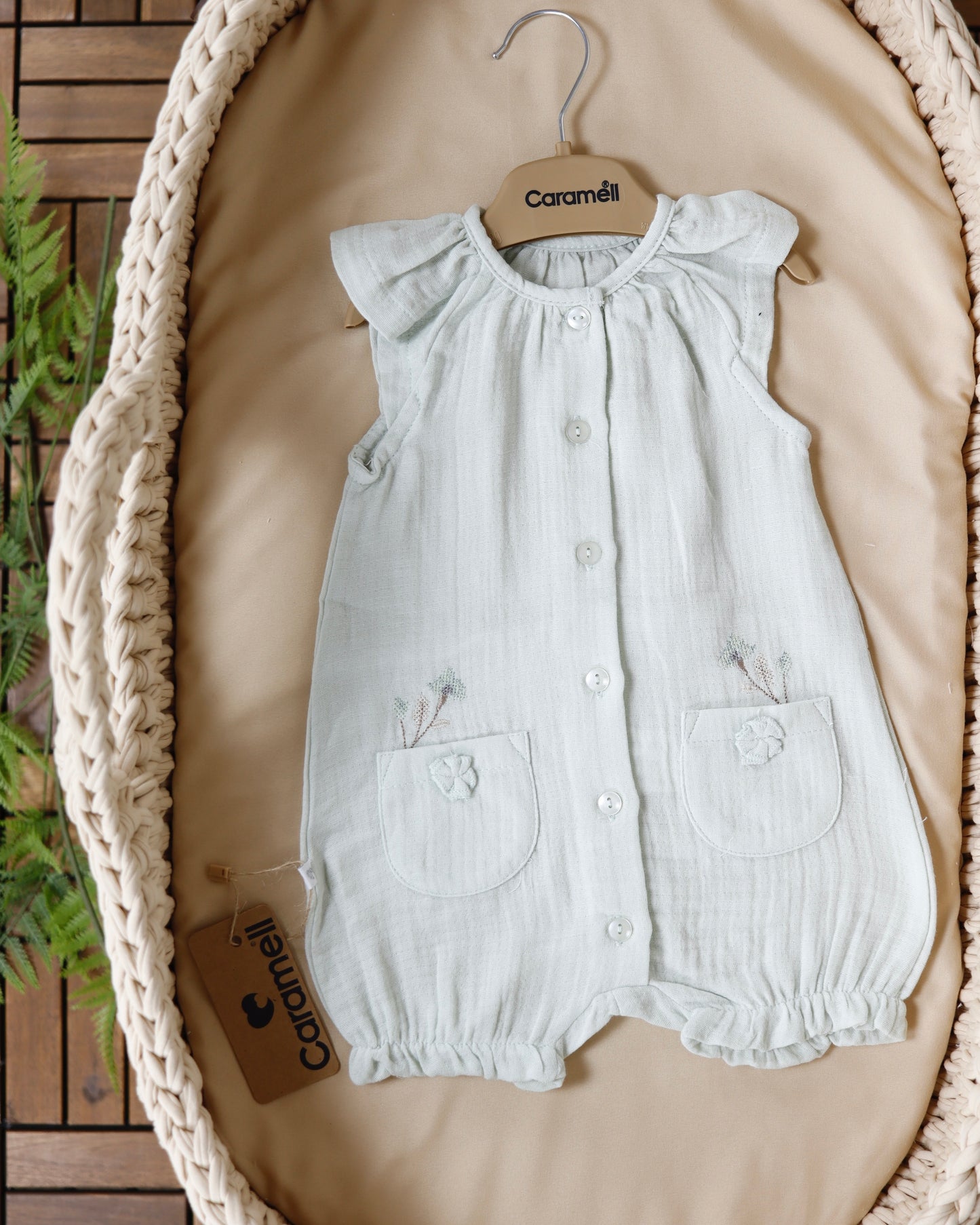 أفرهول صيفي مطرز قطن ١٠٠٪‏  أخضر