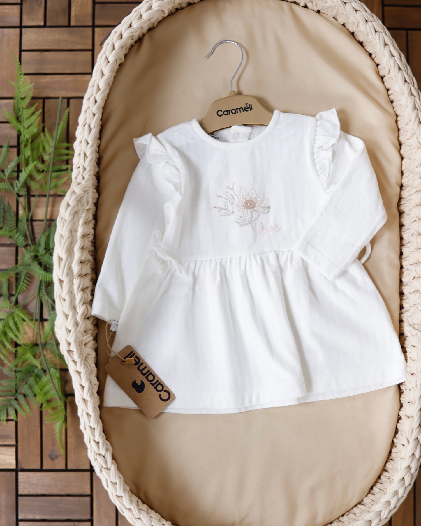 فستان ابيض قطن ١٠٠٪‏