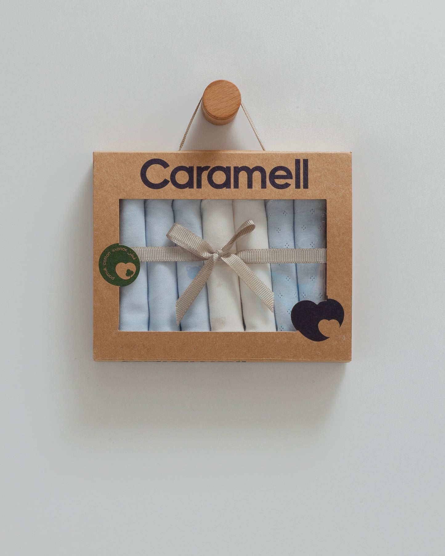 طقم مناديل بيبي قطن طبيعي ١٠٠٪‏ ٧ قطع ازرق