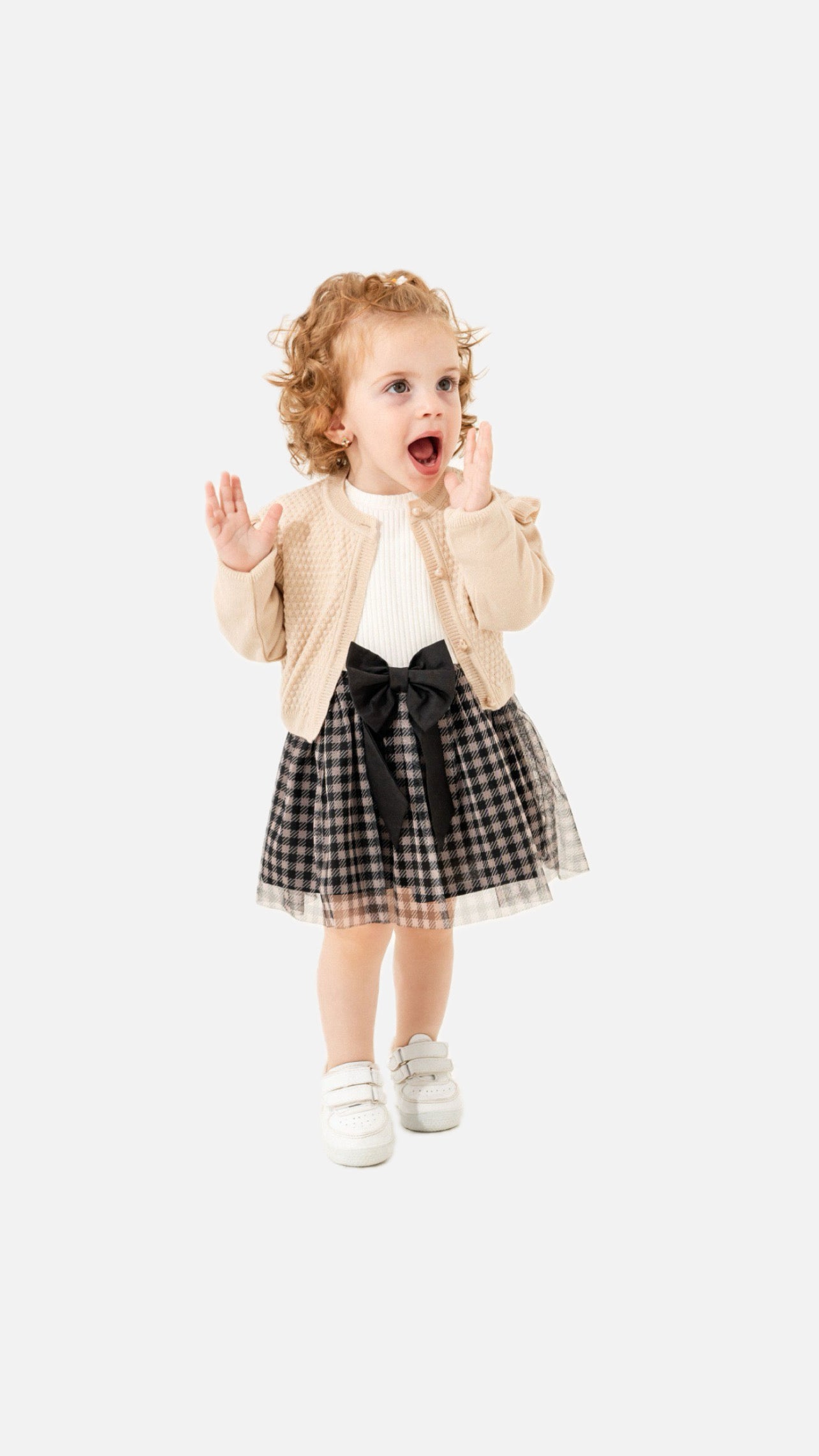 طقم فستان بناتي ٦-١٨ شهر🖤