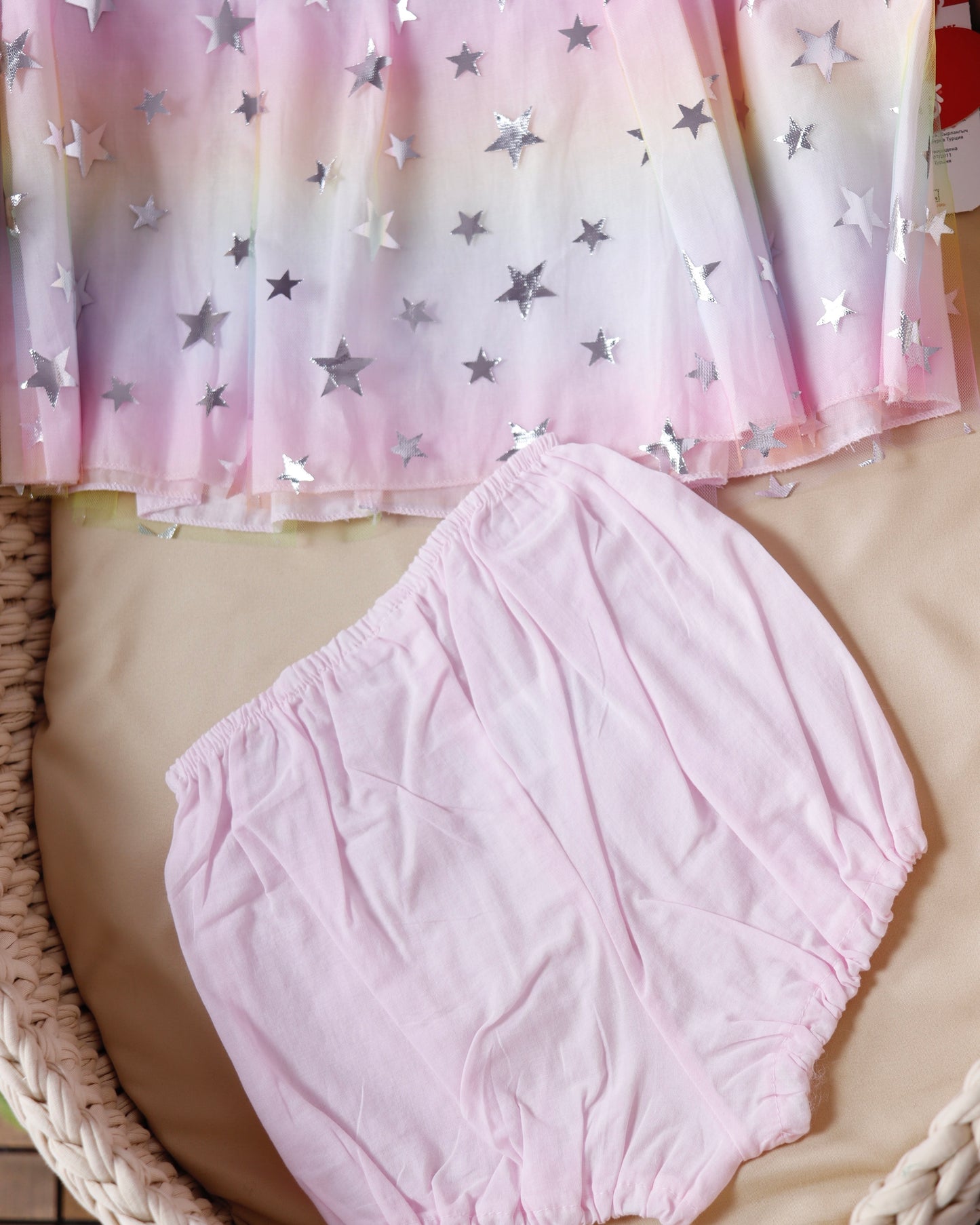 💕⁨⁨⁨⁨⁨⁨⁨⁨⁨⁨طقم فستان بيبي ستارز قطعتين ⁩⁩⁩⁩⁩⁩⁩⁩⁩⁩⁩⁩⁩