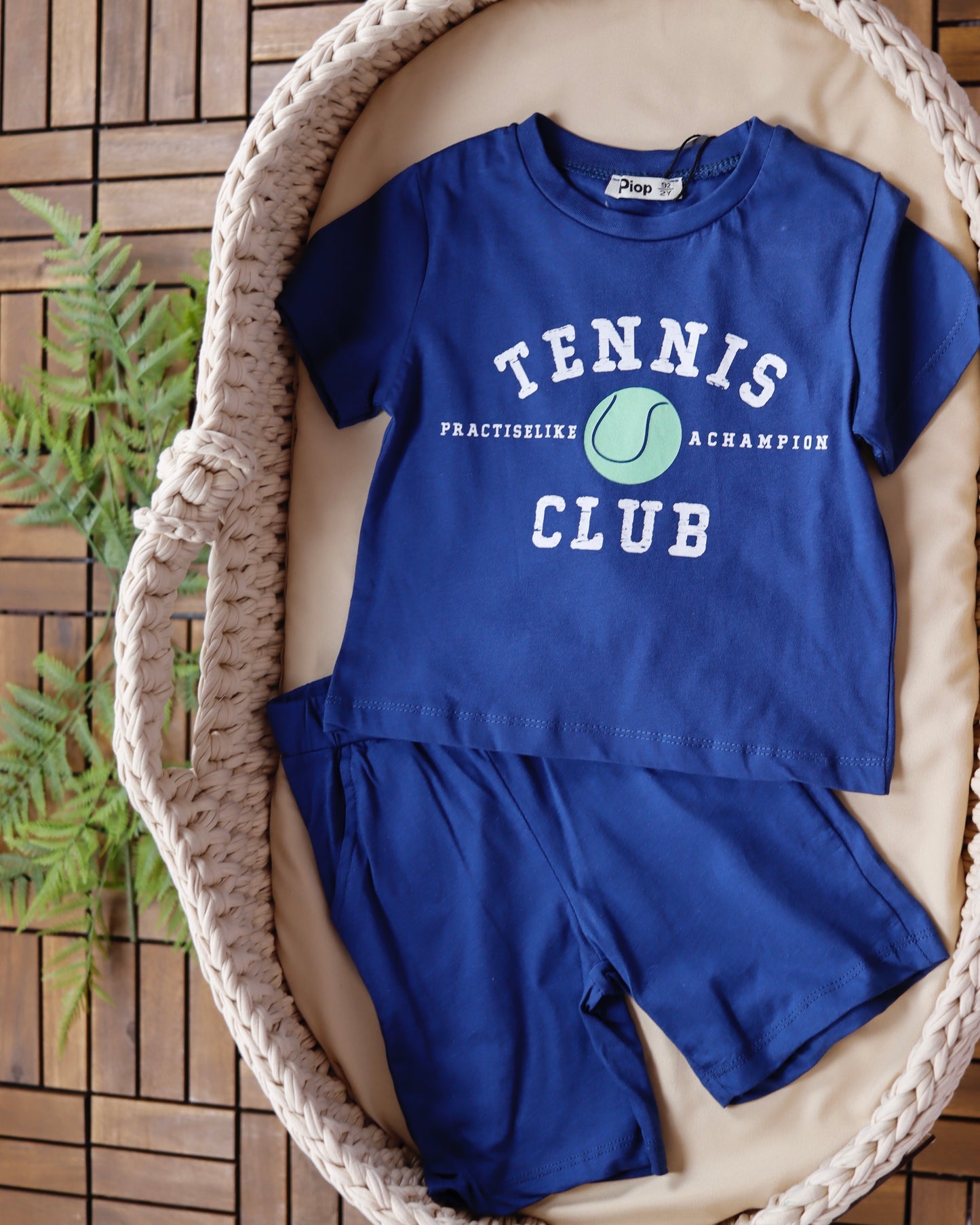 طقم شورت قطني قطعتين٢-٥ سنوات💙