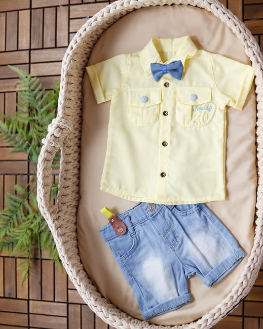 طقم جينز ٣ قطع💛