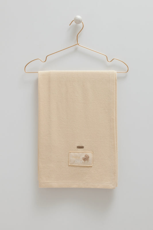 بطانية بيبي قطن شتوي ١٠٠٪ ✨بيج