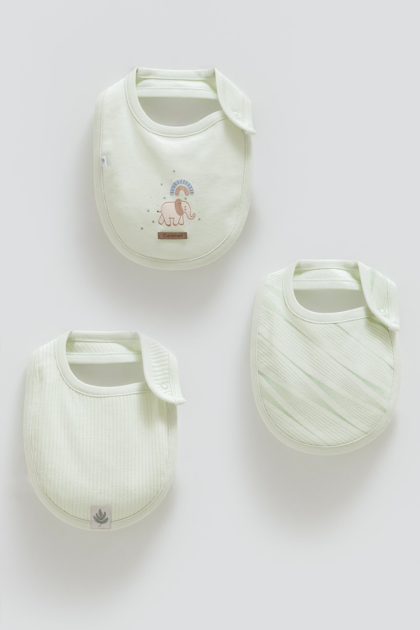 طقم مريلة ٣ قطع قطن ١٠٠٪‏ اخضر 🐘