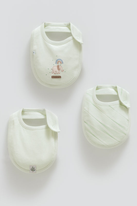 طقم مريلة ٣ قطع قطن ١٠٠٪‏ اخضر 🐘