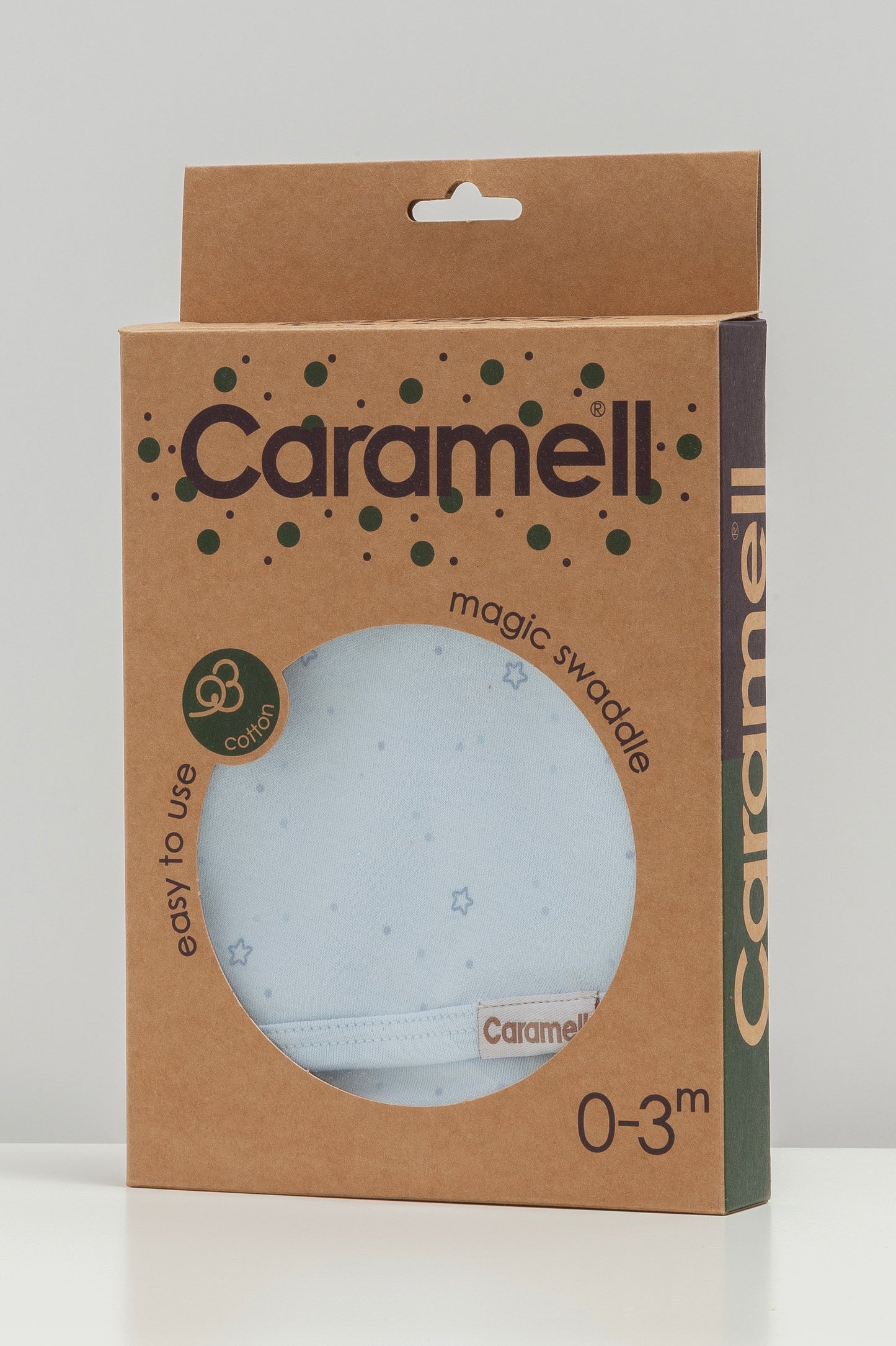 🍼 لفة مواليد قطنية – لون ازرق فاتح