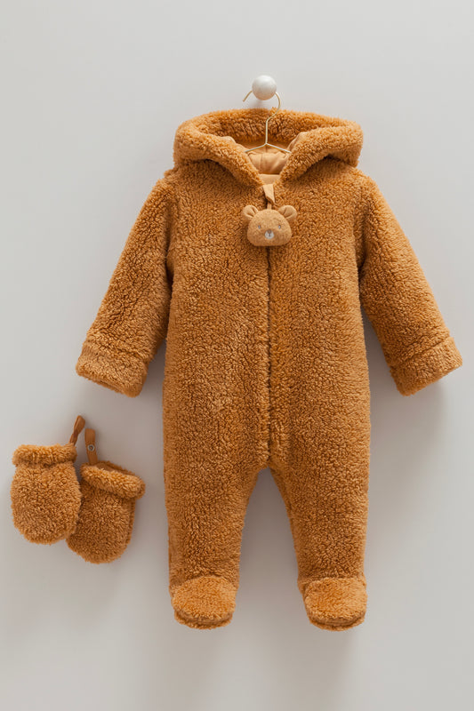 طقم أفرهول شتوي ١-١٢ شهر🧡