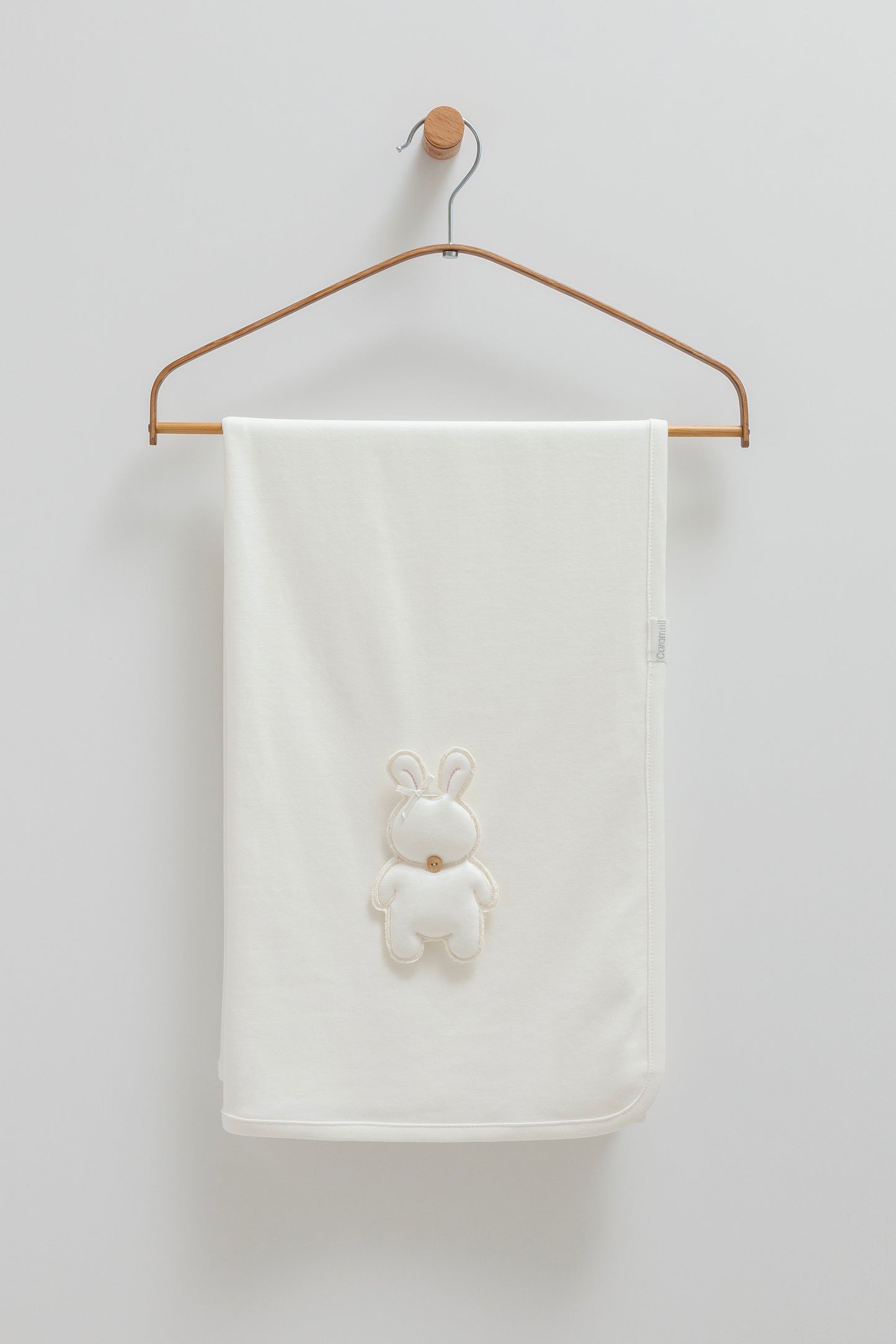 بطانية/ كوفلية بيبي قطن ١٠٠٪ أبيض🐇