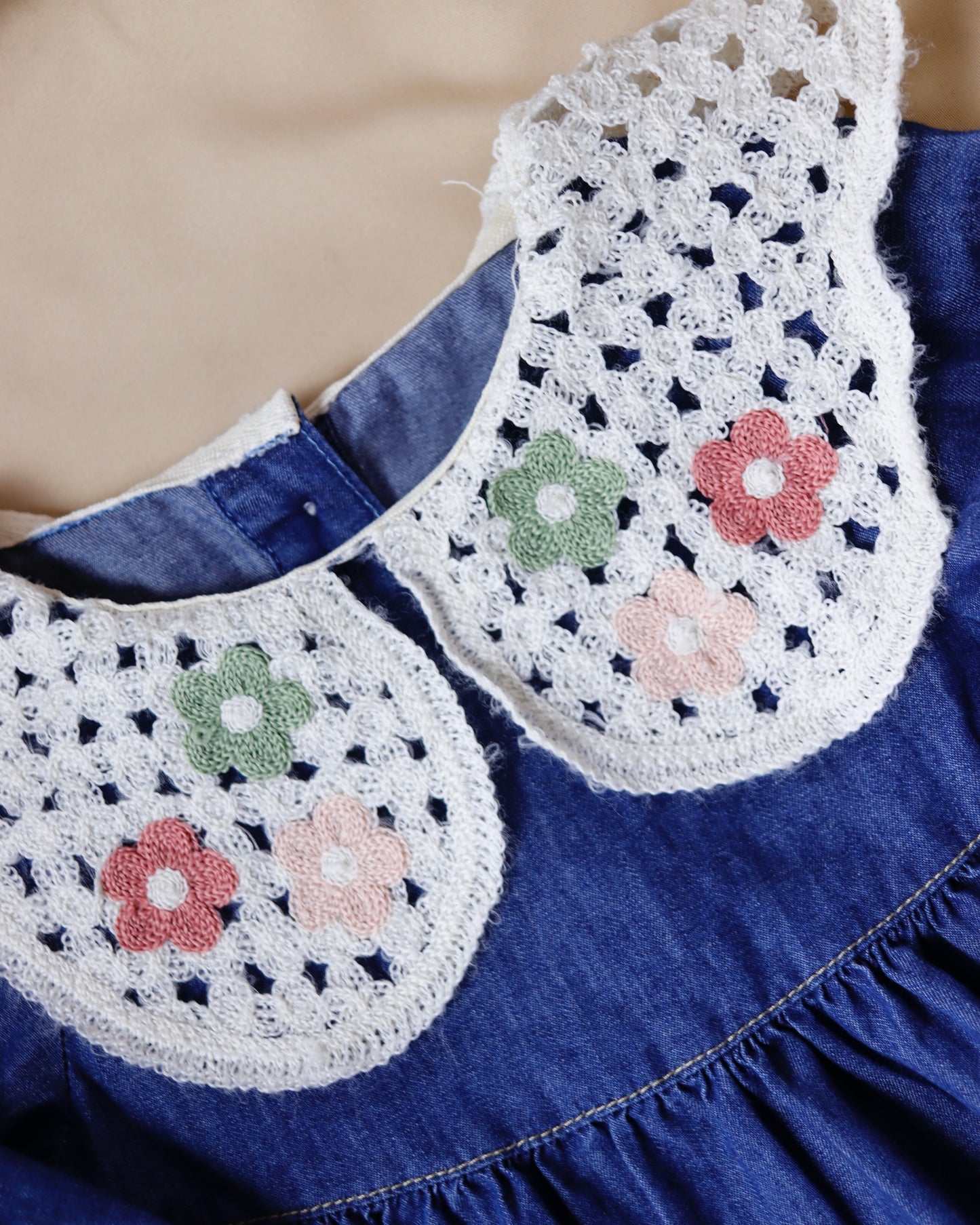 فستان جينز خفيف ١-٤ سنوات🪡