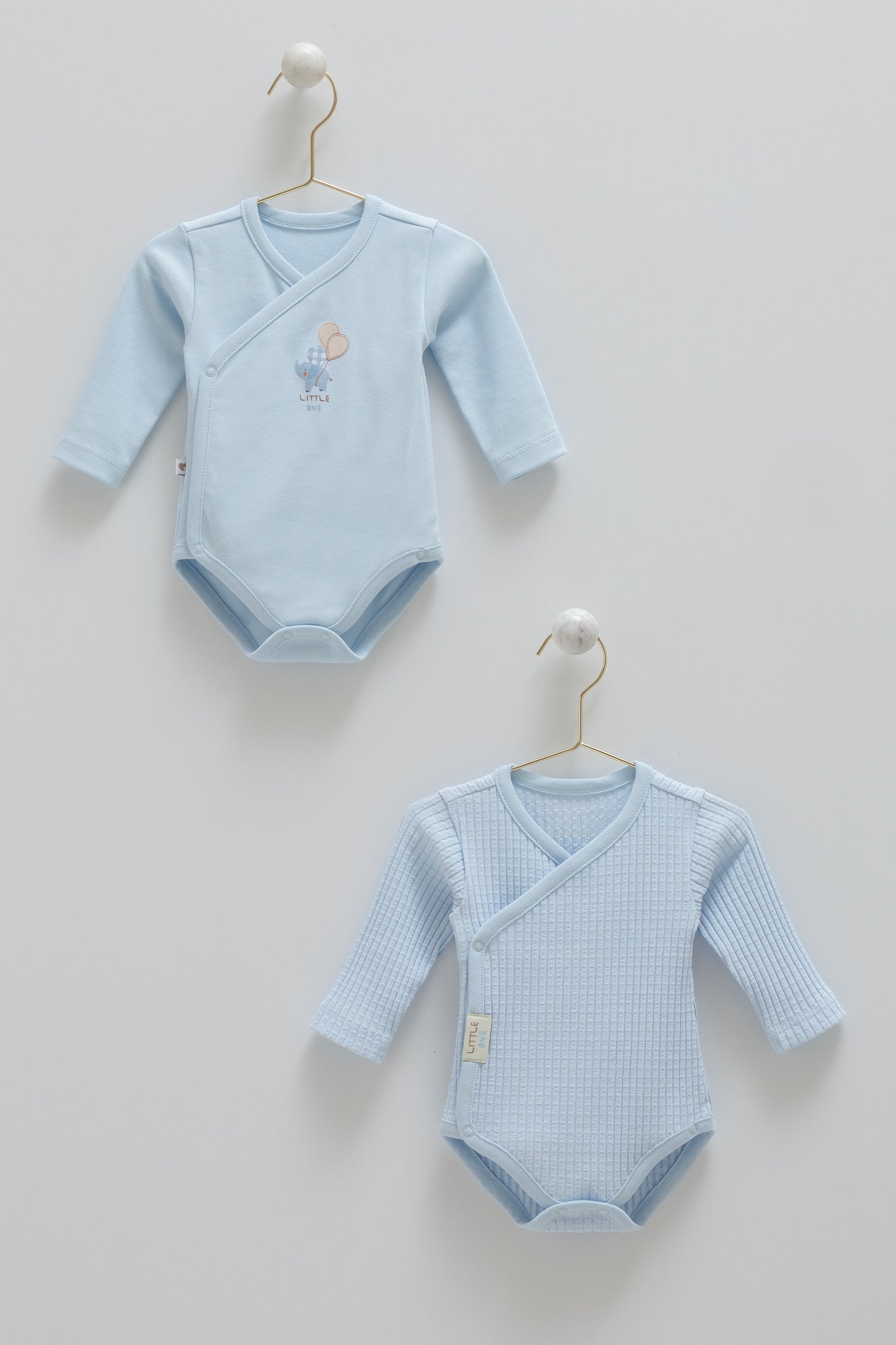 طقم تبان بيبي قطعتين قطن ١٠٠٪‏ ازرق 🐘