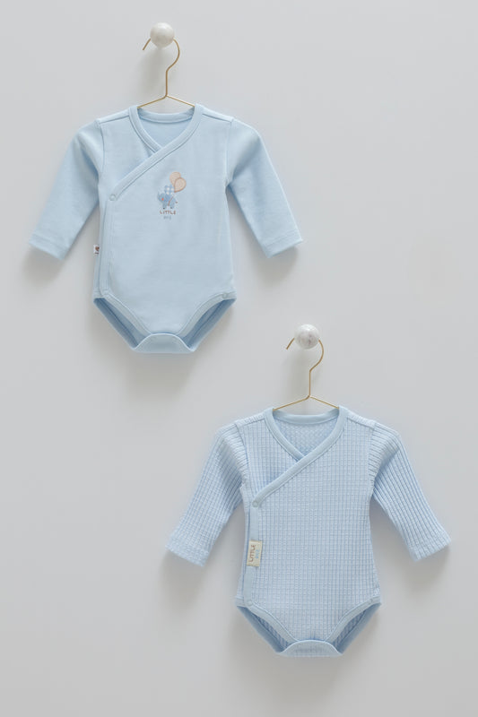 طقم تبان بيبي قطعتين قطن ١٠٠٪‏ ازرق 🐘