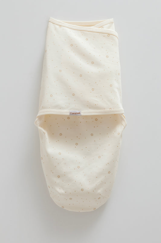 🍼 لفة مواليد قطنية – لون ايفوري⭐️