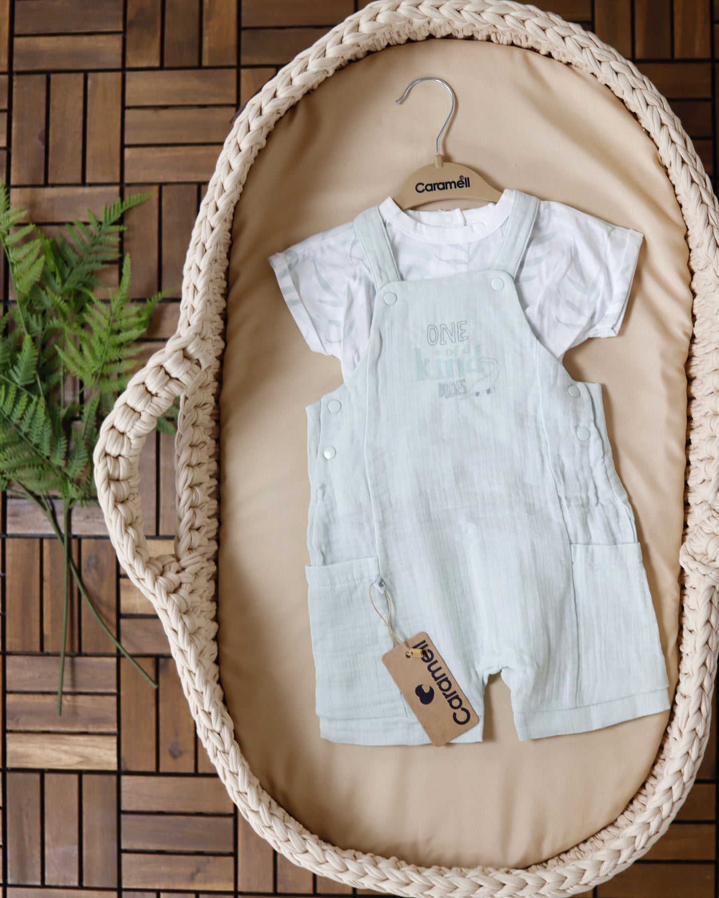 طقم أفرهول صيفي خفيف قطن ١٠٠٪‏ اخضر