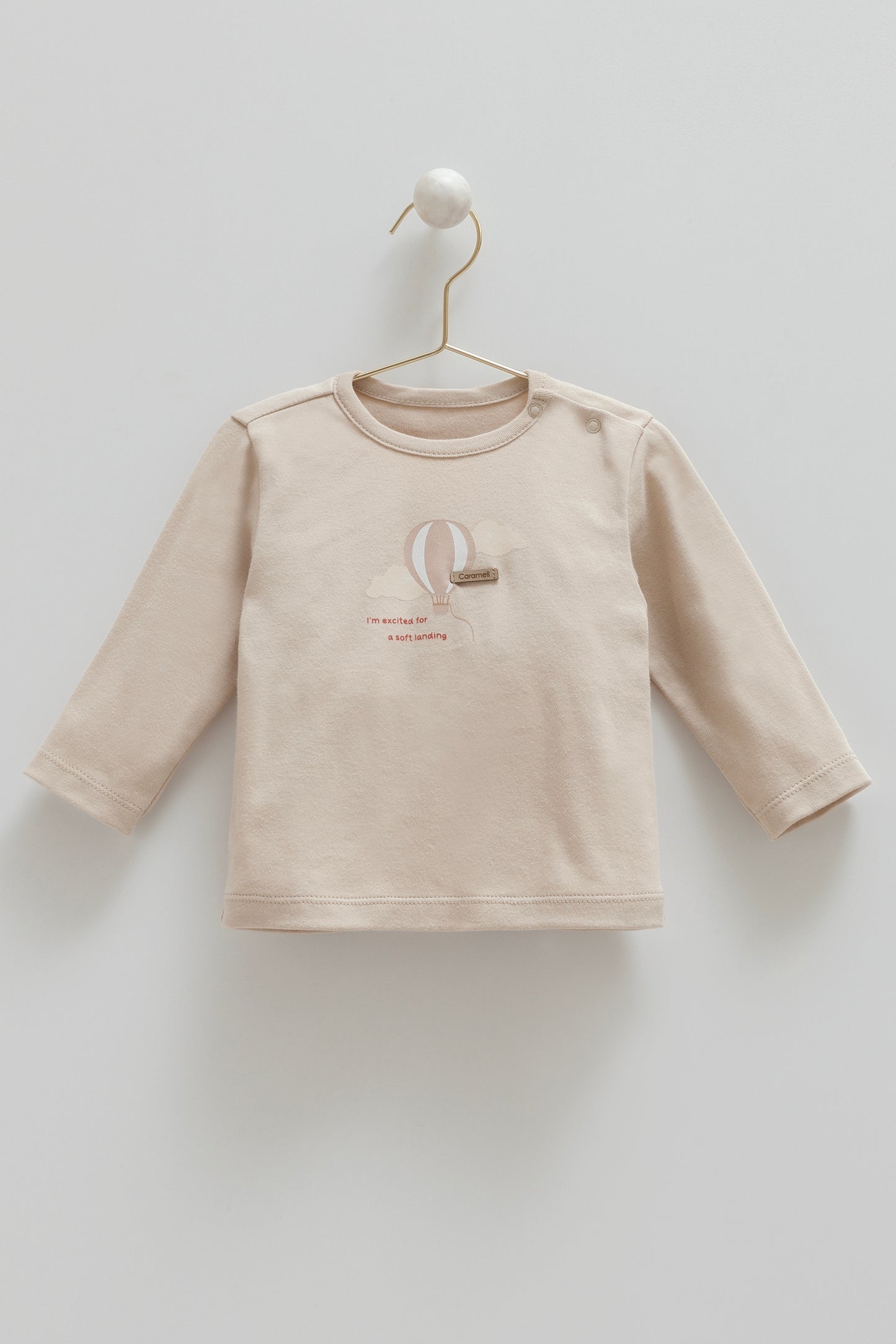 طقم ٣ قطع ٦-٣٦ شهر قطن شتوي - بني🎈