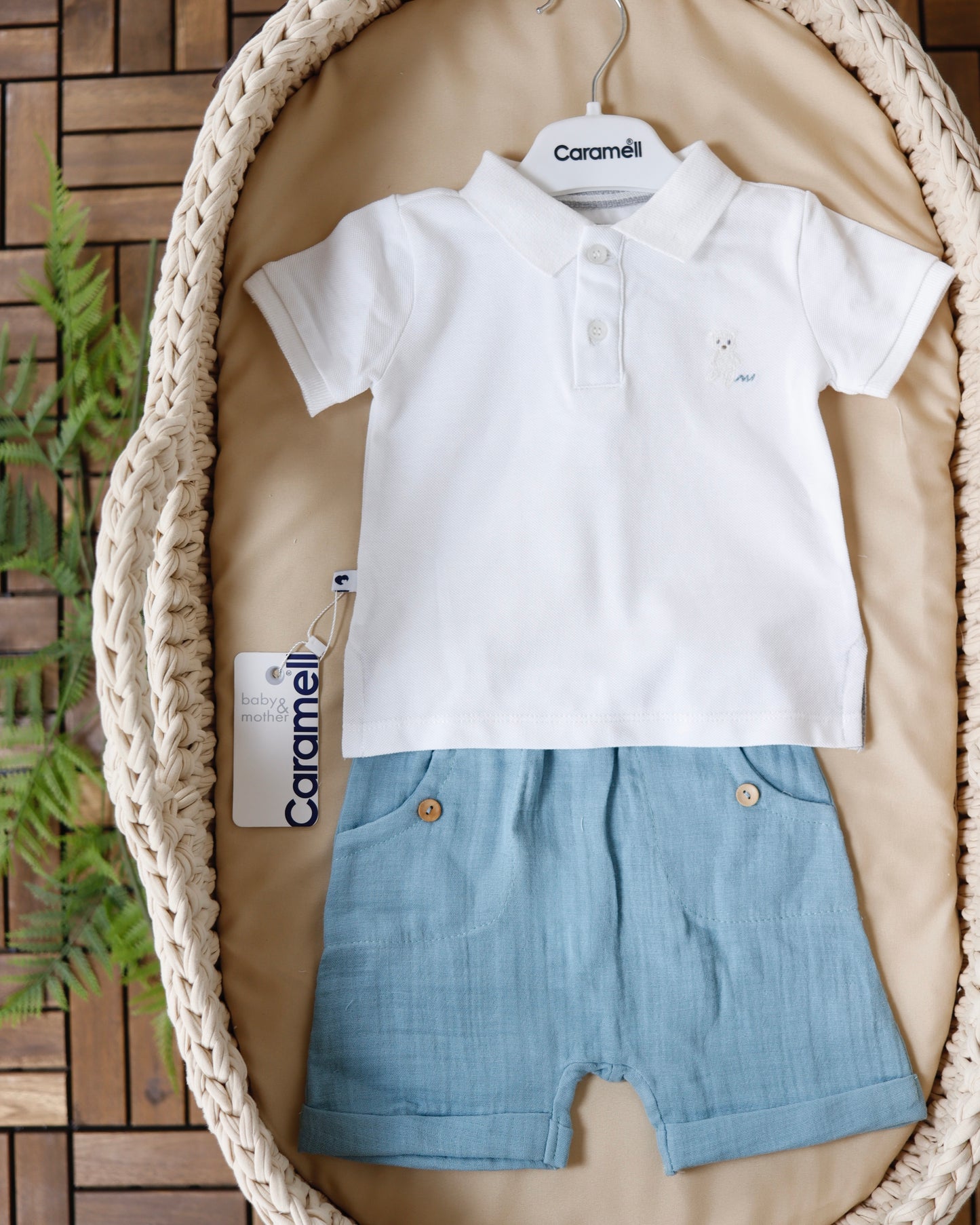 طقم قطعتين 🩵٦-٣٦ شهر