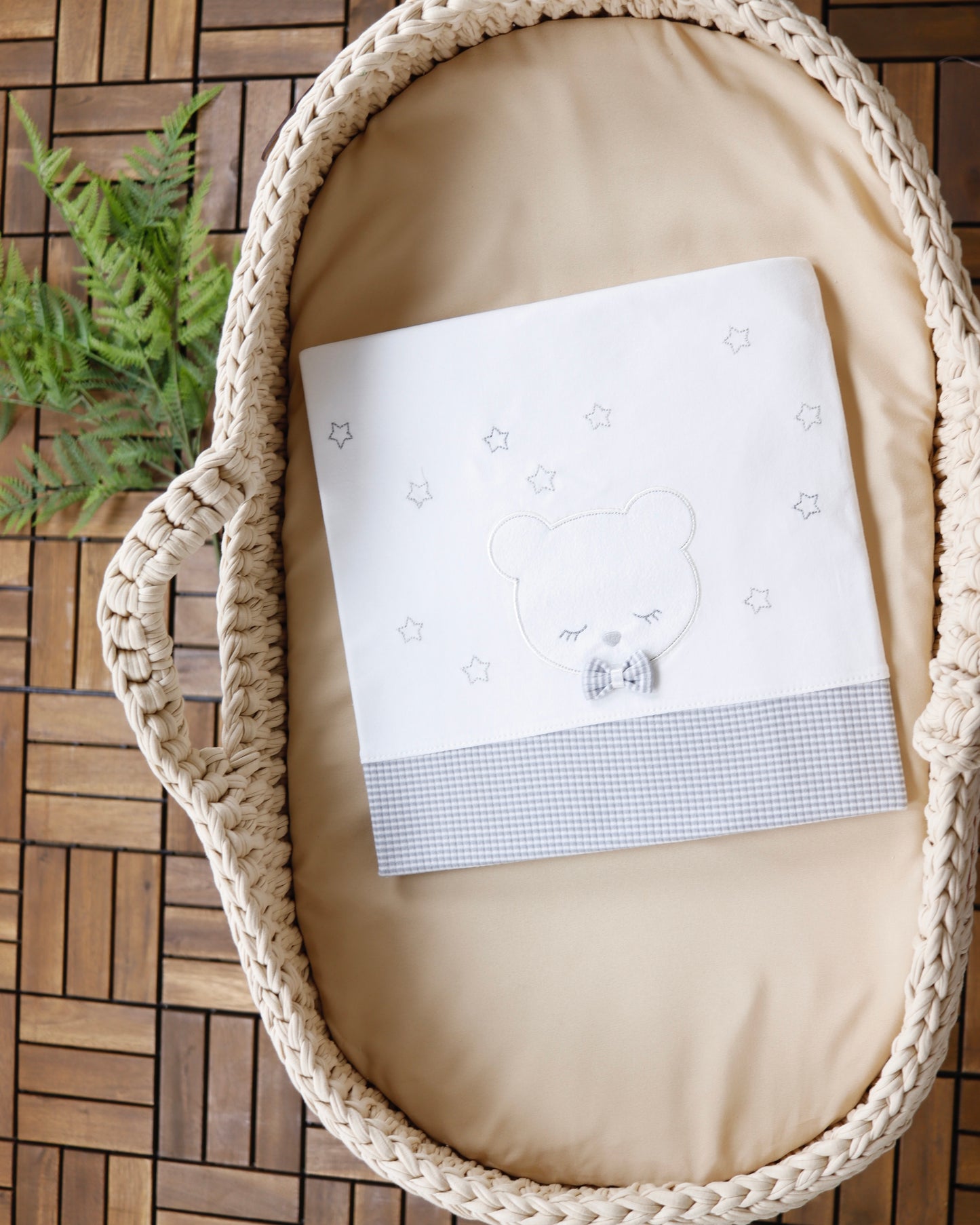 بطانية/ كوفلية بيبي قطن ١٠٠٪ رمادي