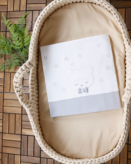 بطانية/ كوفلية بيبي قطن ١٠٠٪ رمادي