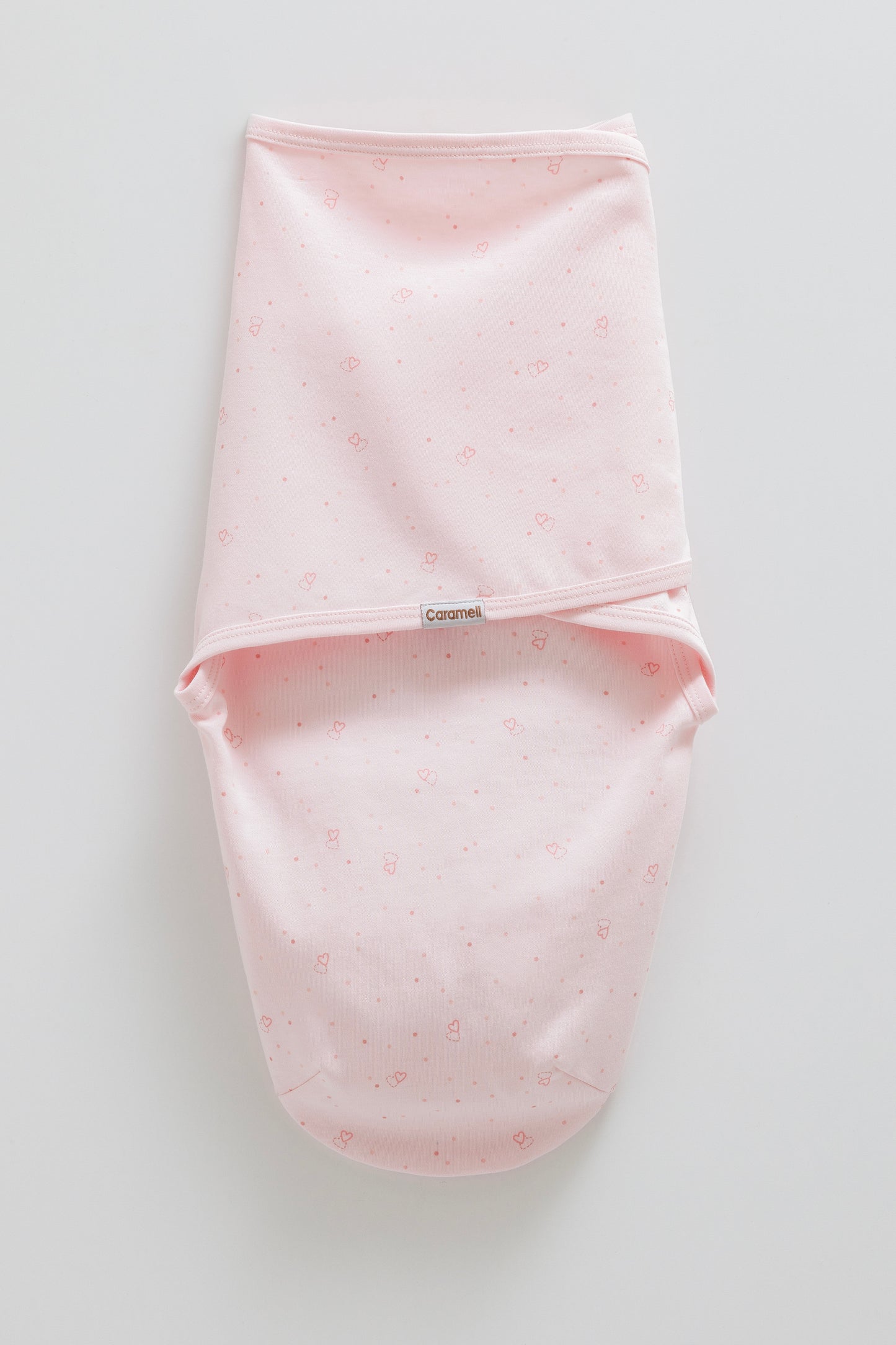 🍼 لفة مواليد قطنية – لون زهري فاتح