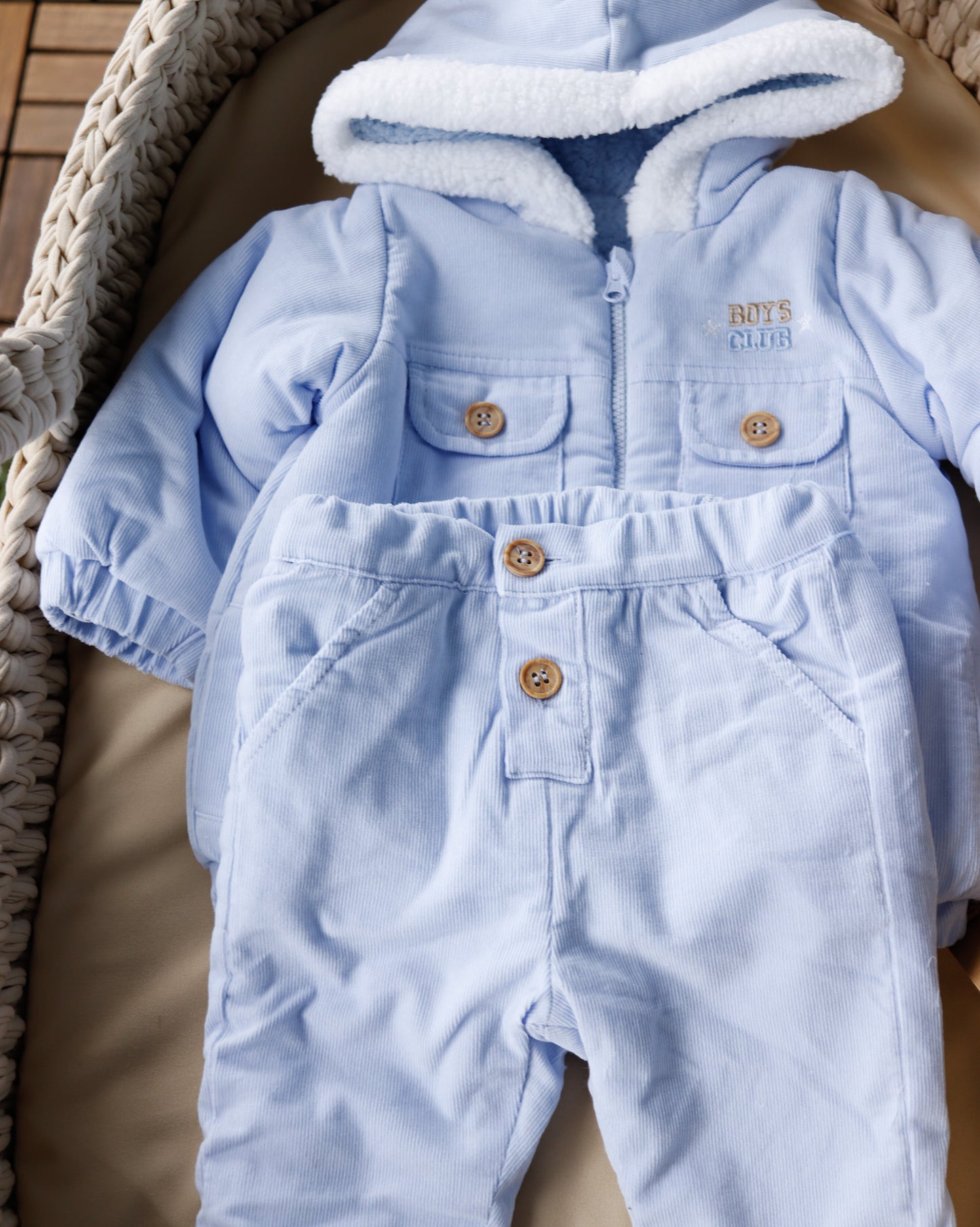 طقم بيبي شتوي مبطن🌨️