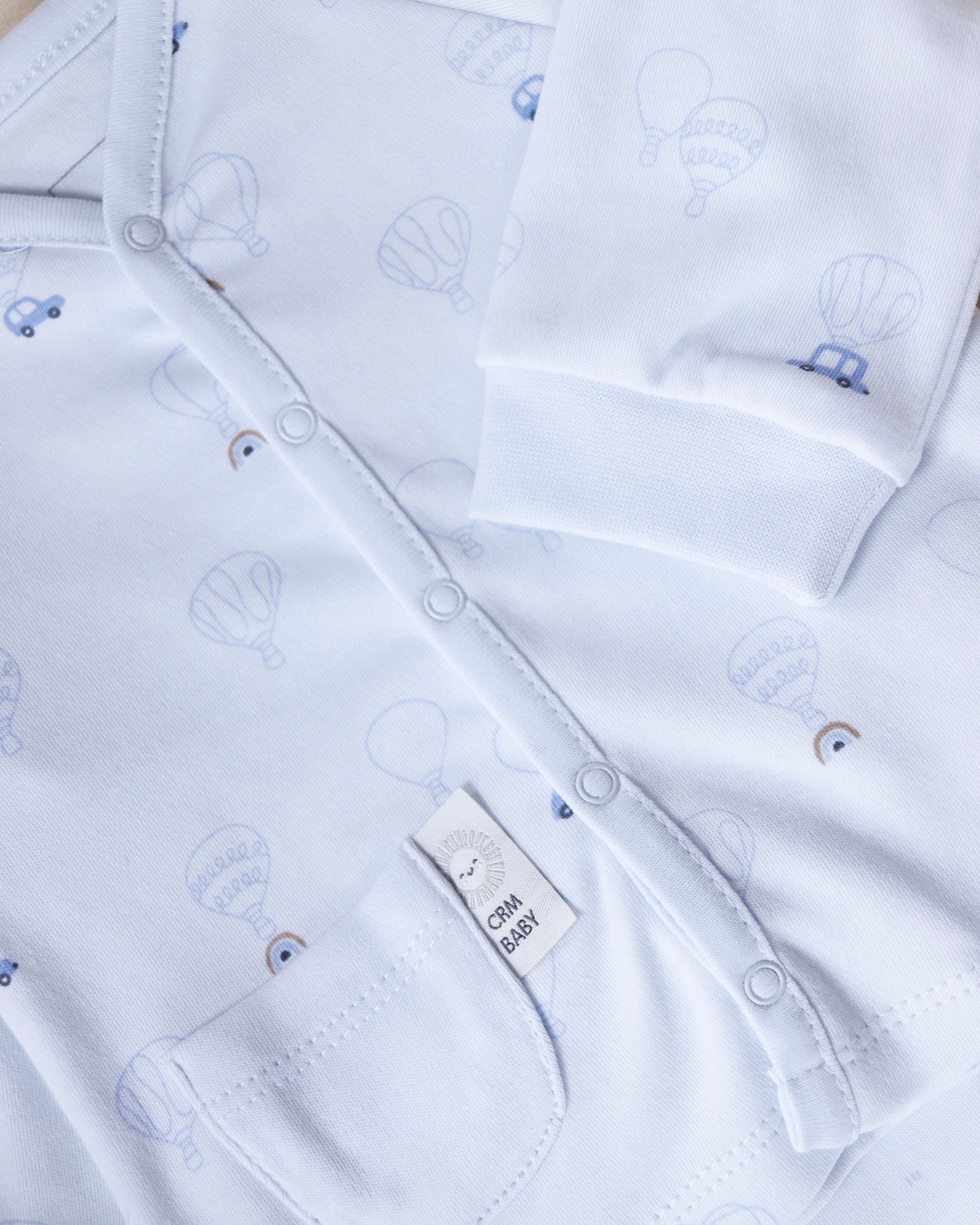 بجامة ٣ قطع قطن ١٠٠٪‏ أزرق ١-١٢ شهر