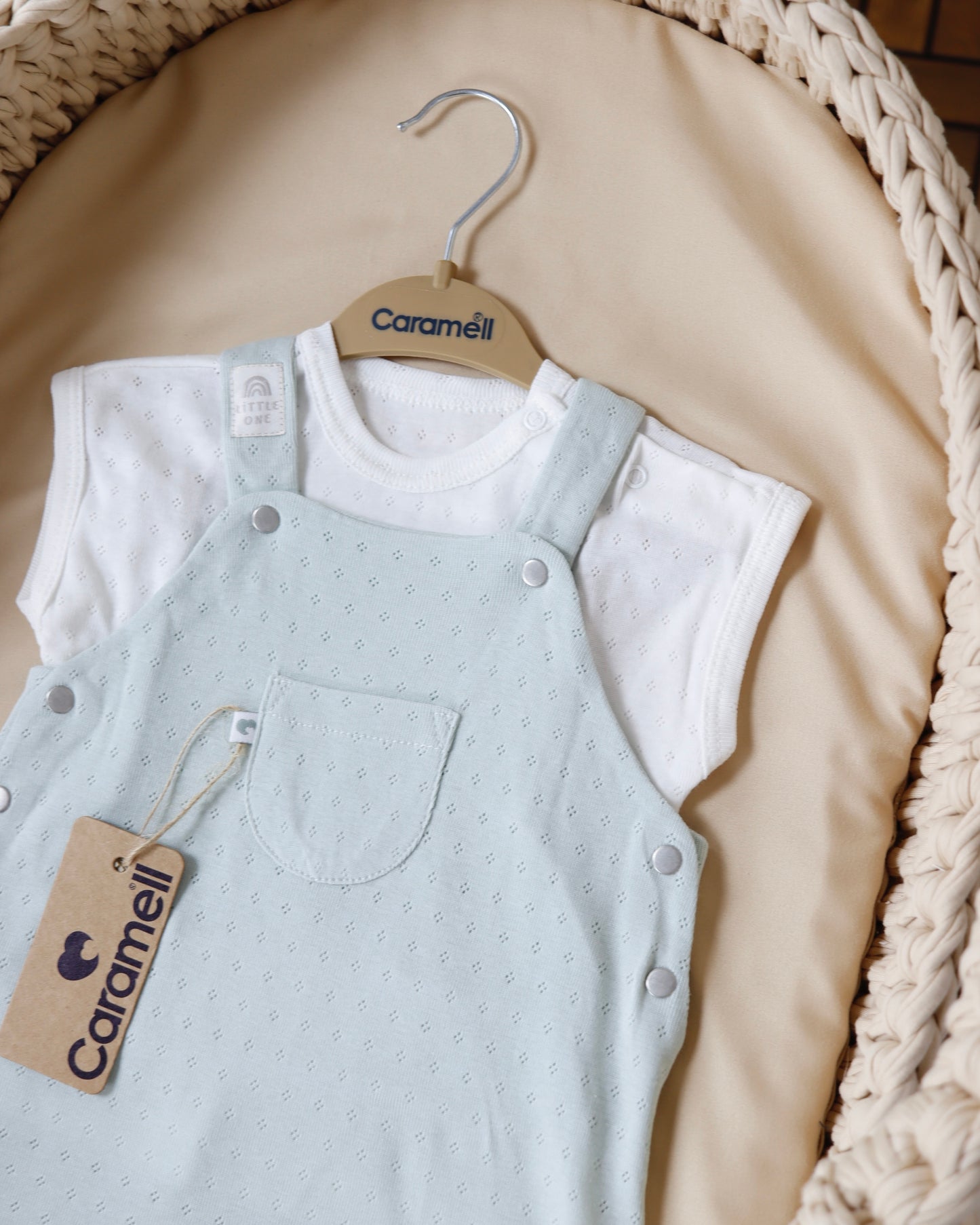 طقم أفرهول صيفي خفيف قطن ١٠٠٪‏ أخضر