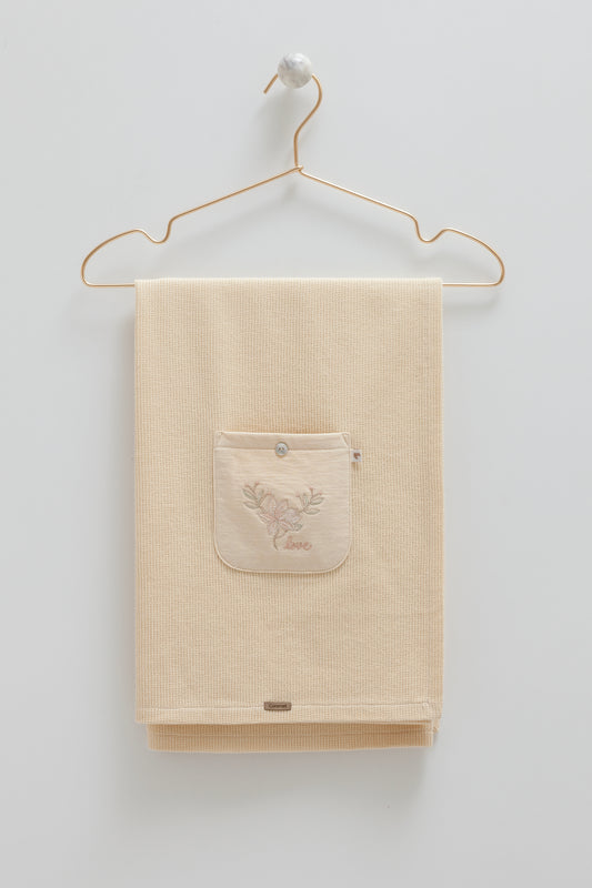 بطانية بيبي قطن شتوي ١٠٠٪ ✨بيج