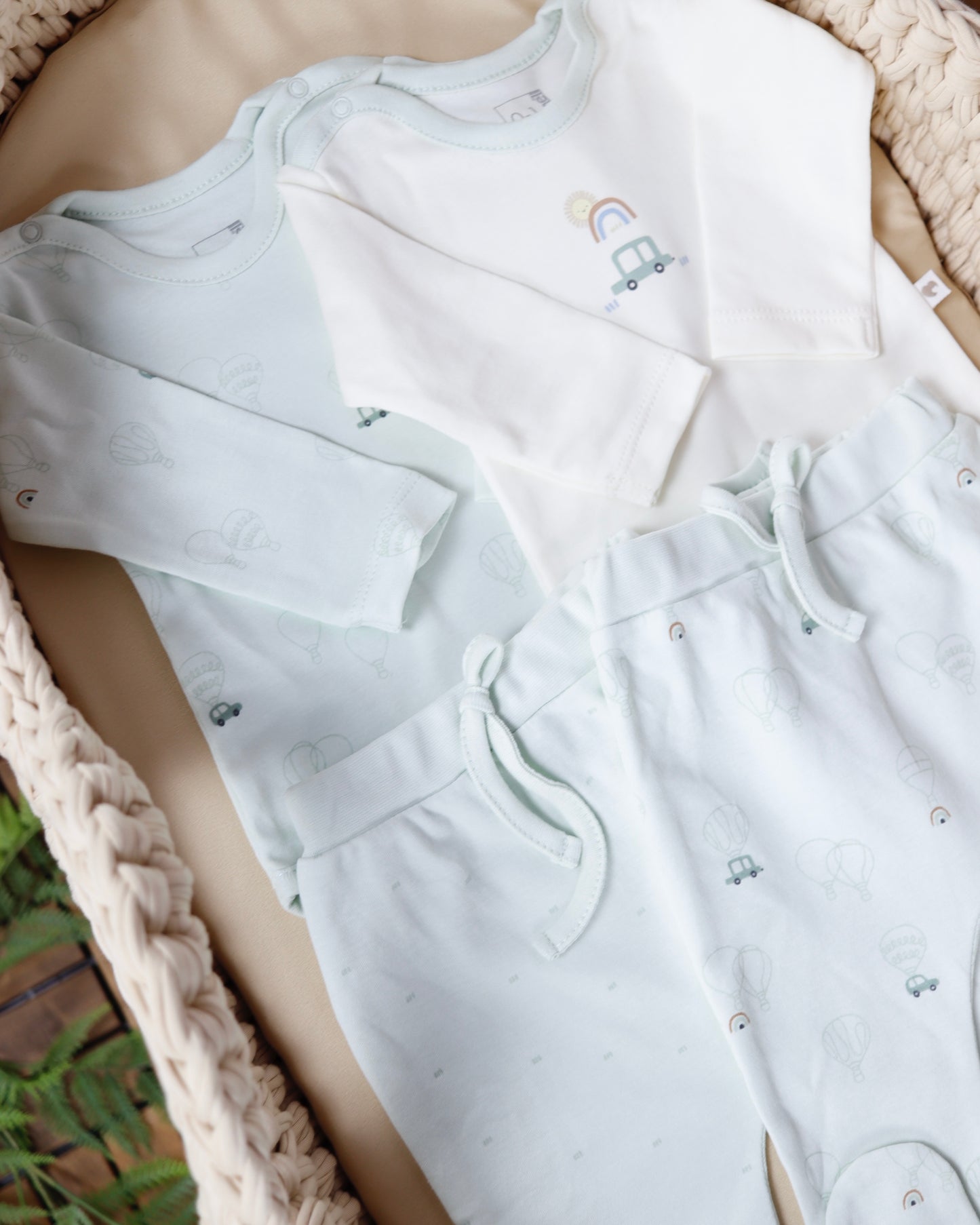 طقم بيبي قطن ١٠٠٪‏ حديث ولاده و ١-٣ أشهر