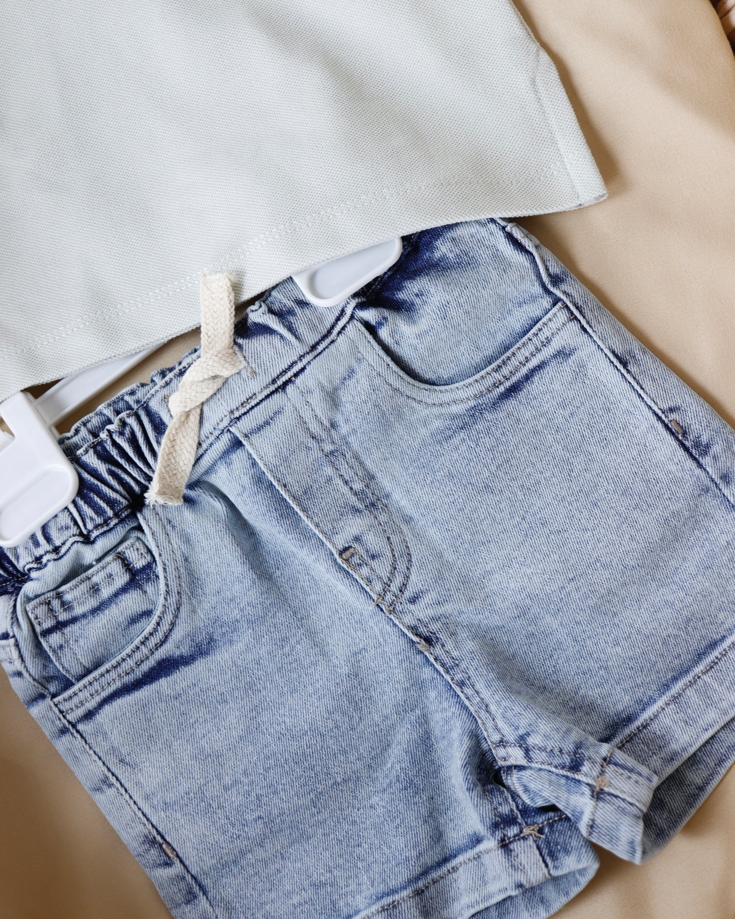 طقم جينز قطعتين💚 ٦-٣٦ شهر