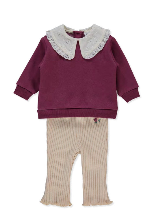 طقم بناتي قطعتين🤍🎀