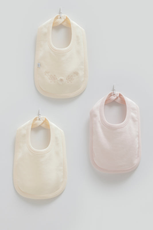 طقم مريلة ٣ قطع قطن ١٠٠٪‏ ايفوري🌸