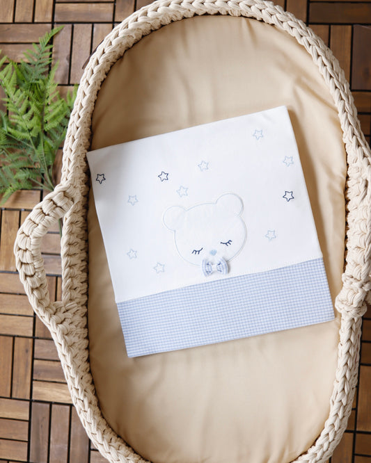 بطانية/ كوفلية بيبي قطن ١٠٠٪ كحلي