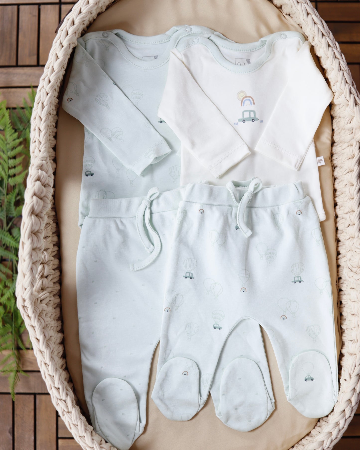 طقم بيبي قطن ١٠٠٪‏ حديث ولاده و ١-٣ أشهر