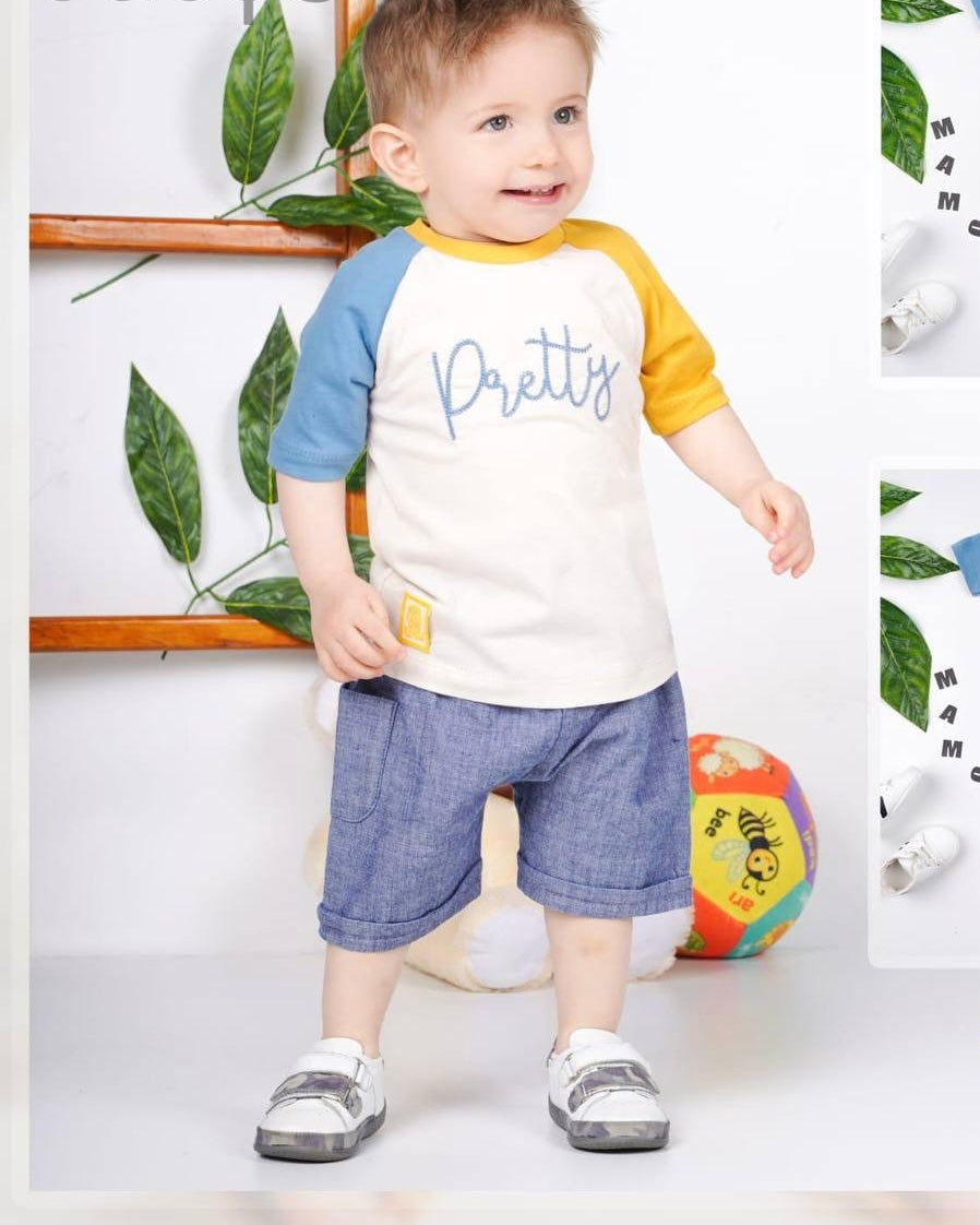 طقم شورت ٣ قطع💛