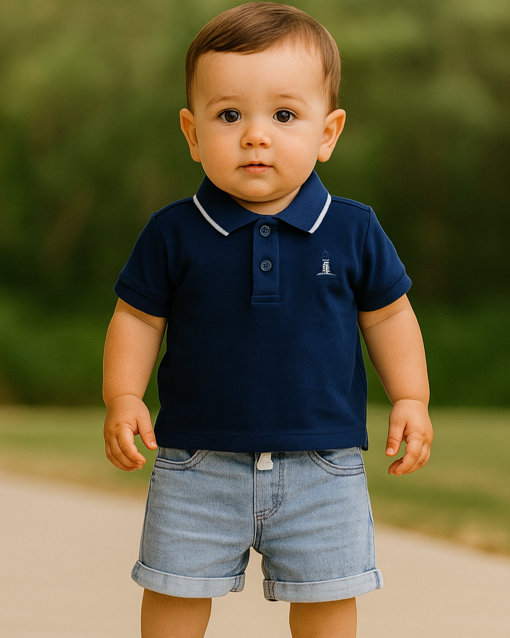 طقم جينز قطعتين💙 ٦-٣٦ شهر